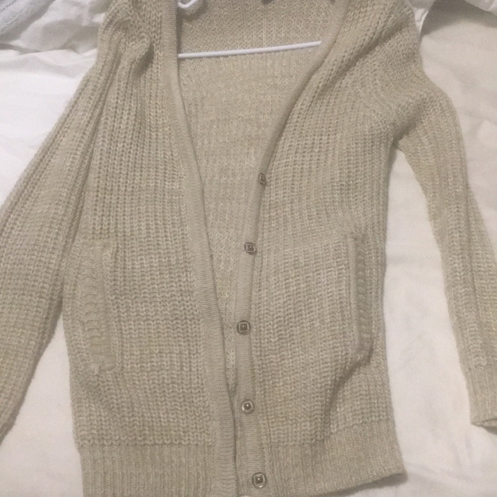 Tan Cardigan with button detailing